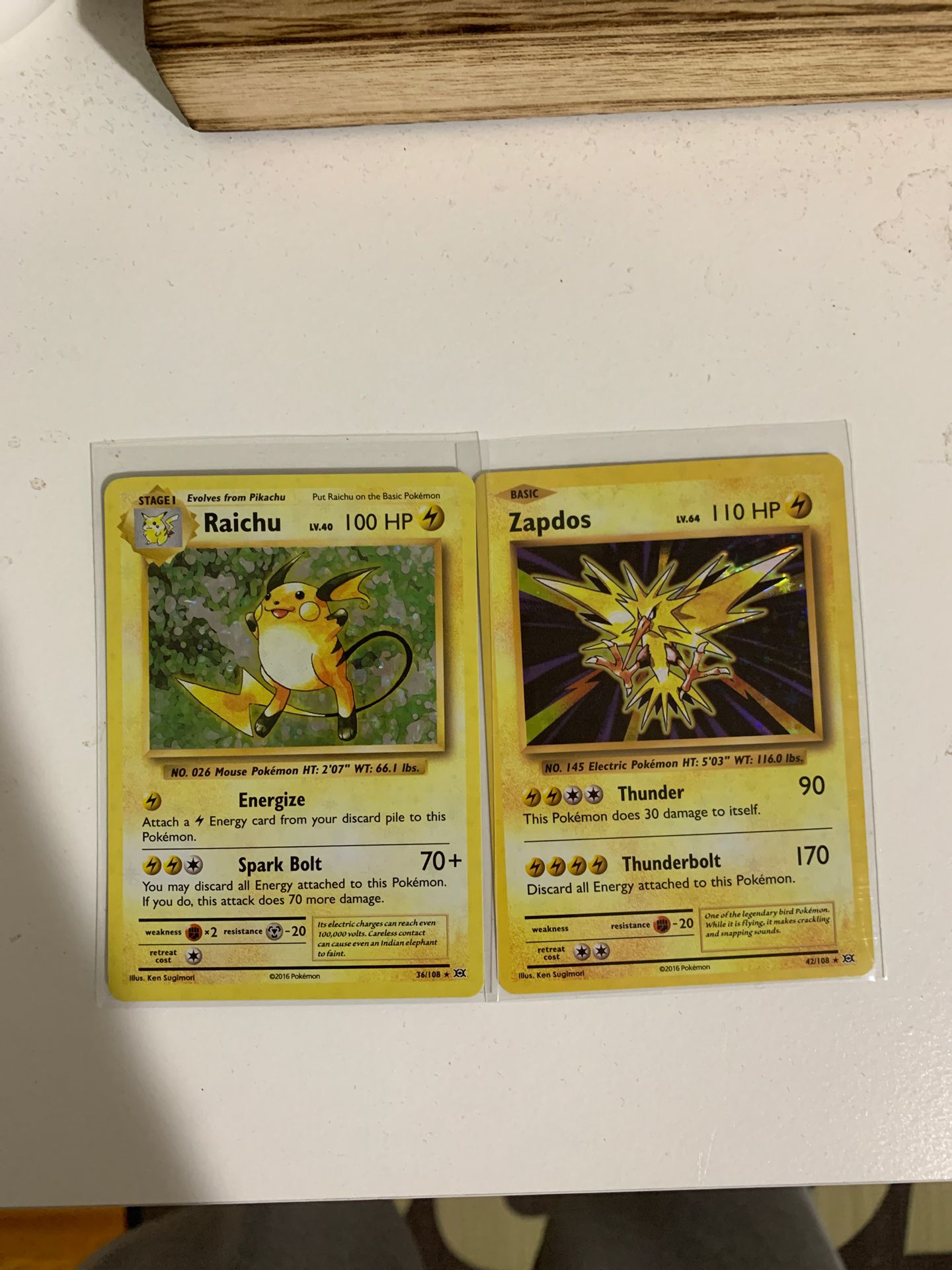 rare raichu and zapdos holo cards