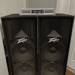 Peavey Speakers And QSC Amp 