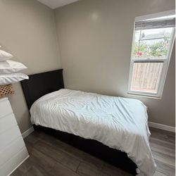 Living spaces bed frame & mattress