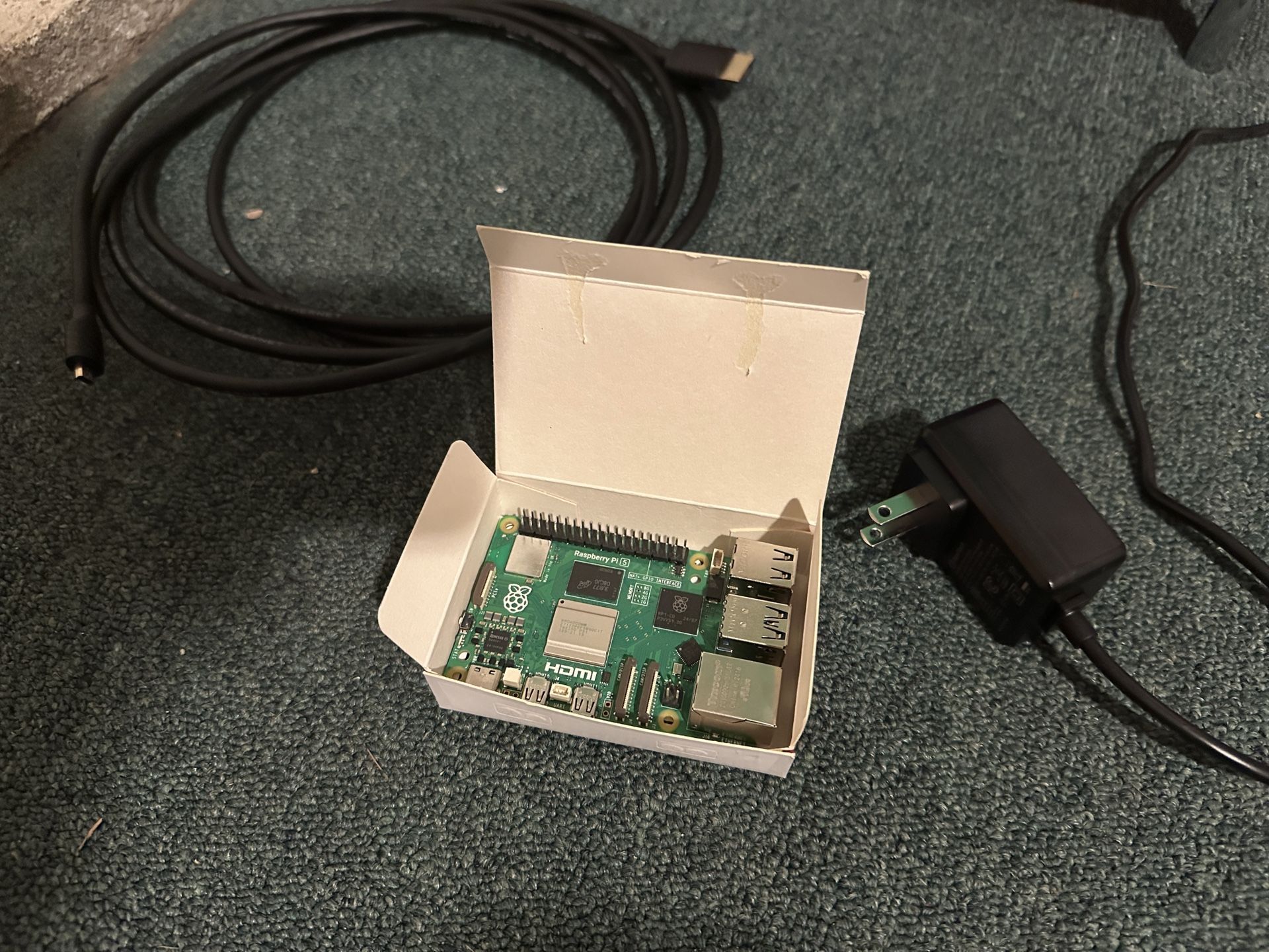 Raspberry Pi 5 With 4 GB Ram, Power Supply, And HDMI Cable