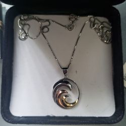 Sterling silver necklace and charm