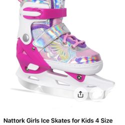Ice Skates for Kids 4 Size Adjustable 
