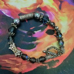 Sterling Silver Crystal Bracelet 