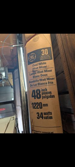 4' fluorescent shop light bulbs 34 watts quantity 21