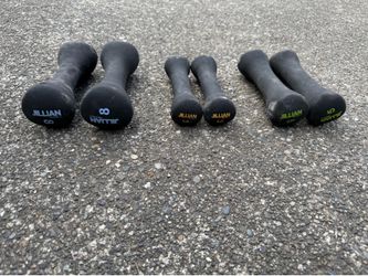 (2) 3lbs, (2) 5lbs, & (2) 8lbs weights