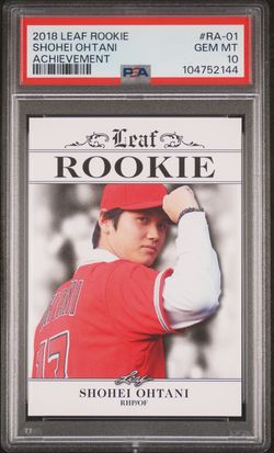 2018 LEAF ROOKIE ACHIEVEMENT   RC SHOHEI  OHTANI  PSA 10  GEM MINT HOT