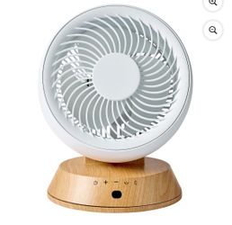 Better Homes & Gardens 7Inch Circulating Fan, Juliet Collection, White and Light Honey