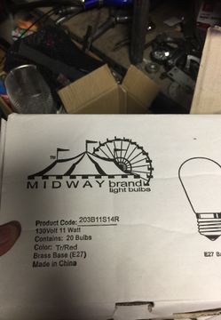 Lot of carnival light bulbs.