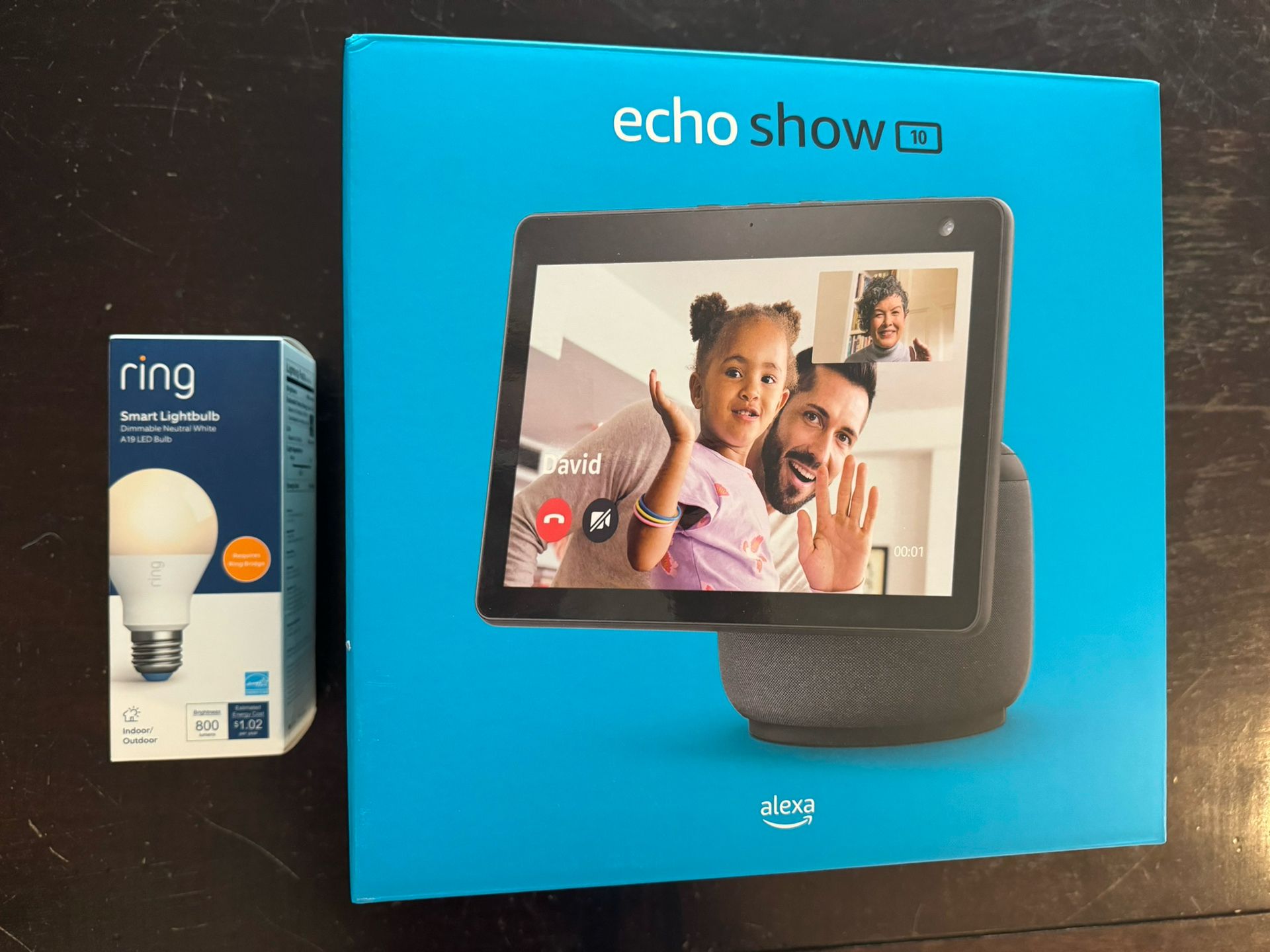 Amazon Echo Show 10 BRAND NEW Box Opened And NEW Ring Smart Light Bulb