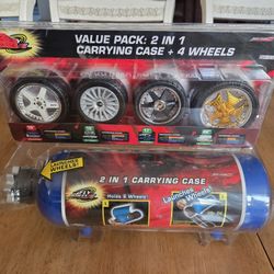 2006 Fly Wheels Value Pack 2 In 1 Carrying Case + 4 Wheels New Sealed