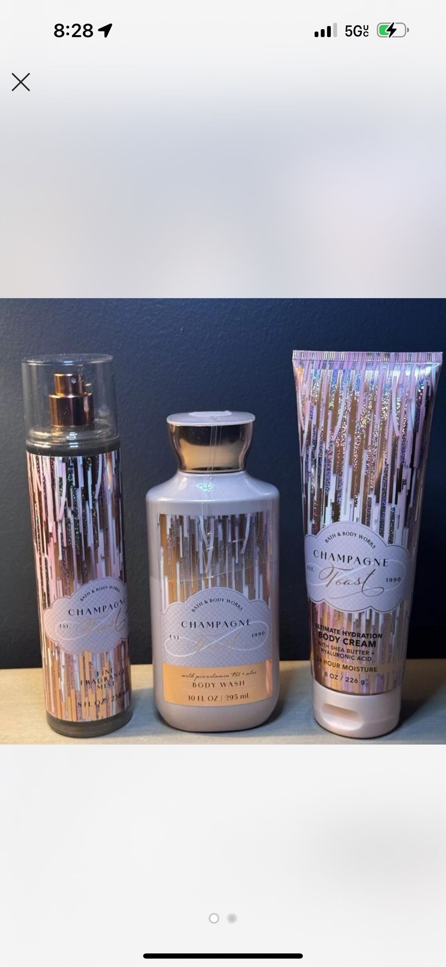 Bath And Body Works 2025 Purchase Champagne Toast Trio