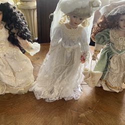 Dolls With Stand 15” Tall 