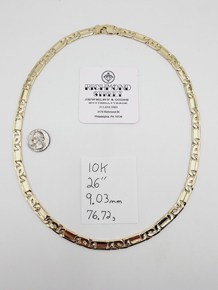 10k gold 26" Tigers Eye chain