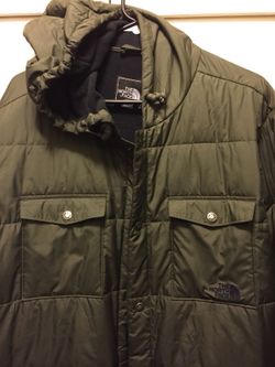 Military green the north face jacket