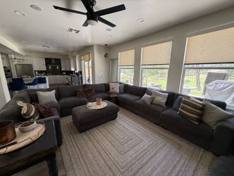 Modern Oversized Modular Sectional + Ottoman – Like New – $1,500