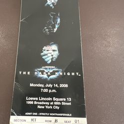Batman - Dark Knight Screening Vip Ticket  