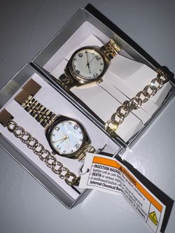 Women watch and bracelet