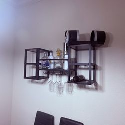 Wall mounted wine rack