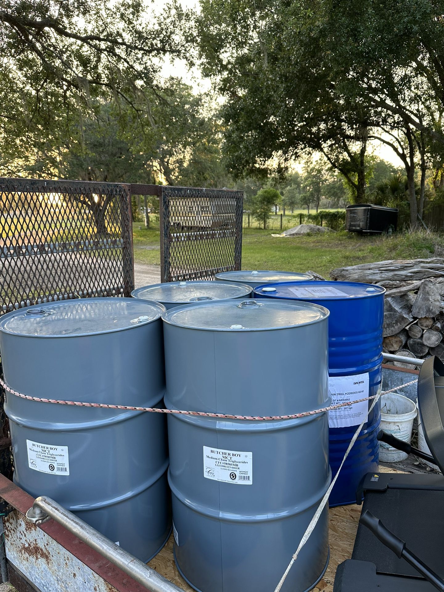 5 Barrels 55 Gallon Non removable tops $20 Each Or All 5 For $75