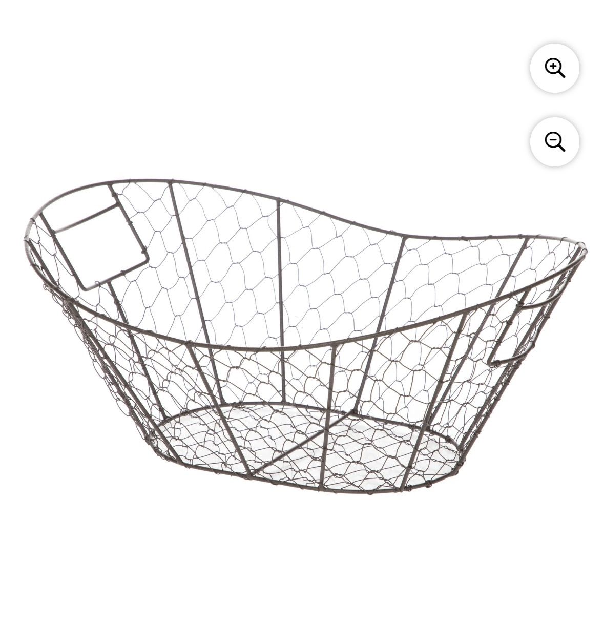 Mainstays Chicken Wire Decorative Storage Basket with Handles