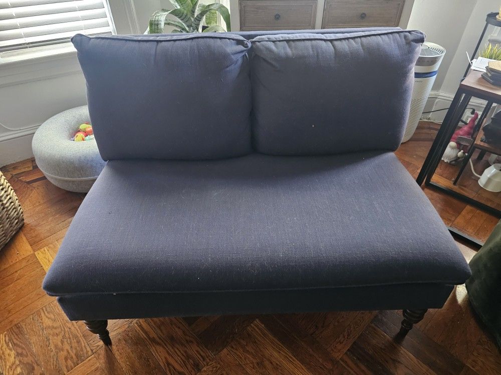 Linen Settee For Sale