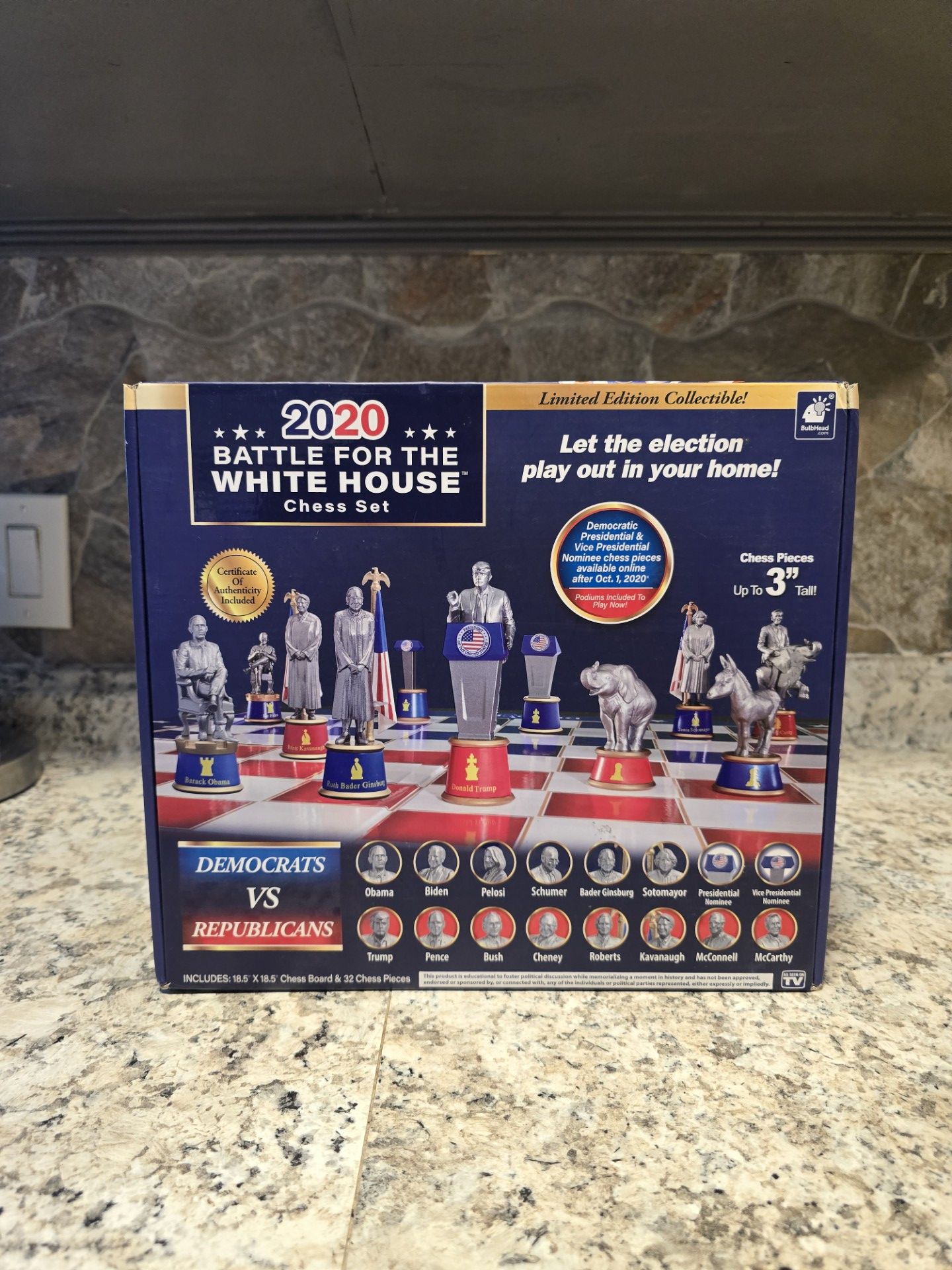 2020 Battle For The White House Collectible Limited Edition Chess Set New $20
