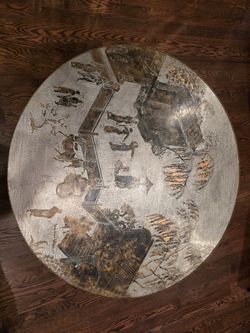 Philip & Kelvin LaVerne Etched Brass Coffee Table - Rare Mid-Century Collector's Piece