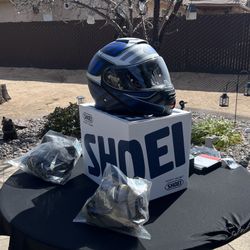 Motorcycle Helmet: SHOEI Neotec II Modular Helmet, Large - Excellent Condition w/ Sena 50R Bluetooth (installed)  🏍️ 