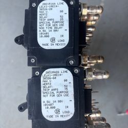 LELK1-1REC4-30326 Circuit Breakers Pair 25A & 75A