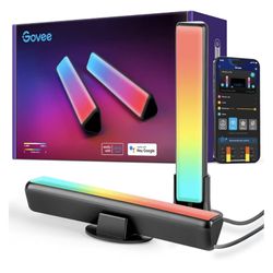 Govee Smart LED Light Bars, Work with Alexa and Google Assistant, RGBICWW WiFi TV Backlights with Scene and Music Modes for Gaming, Pictures, PC, Room