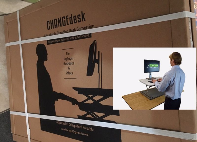 CHANGEdesk Mini Standing Desk Conversion for a a laptop or an iMac or a keyboard and monitor - new sealed in box located near North Hollywood