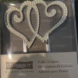 Celebrate It Two Hearts Entwined Cake Topper Néw In Package 