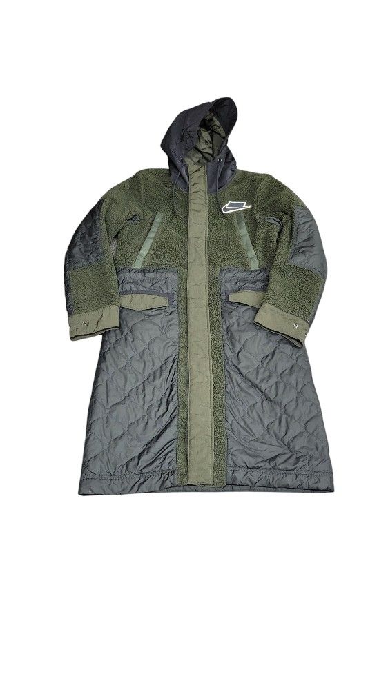 Nike Sportswear Tech Pack Sherpa Parka Black Olive BV4797-010 Men Size Small
