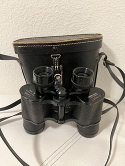 VINTAGE Sunset BINOCULARS 7X35 Wide Angle Coated Optics 341ft at 1000 yds W/case
