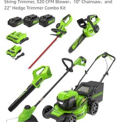 Electric Lawn Mower Combo Set