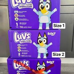 Luvs Platinum Protection Baby Diapers Size 1, 2, 3
