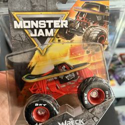 Spin Master Monster Jam ‘Tech Deck Wreck Deck’ Series 45 1:64 Scale New 2026 