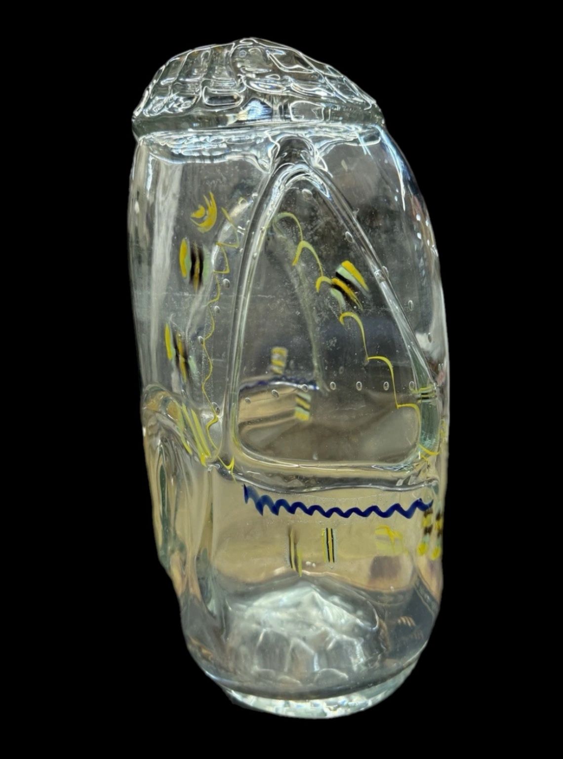 RALPH HARVEY ABSTRACT ART GLASS VASE 2/1982 10in Signed