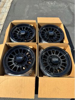 Brand New KMC Impact FFT “733” 18” Off-Road Wheels 8Lug 8x170 Ford F250 F350 and 8x165 HD Trucks