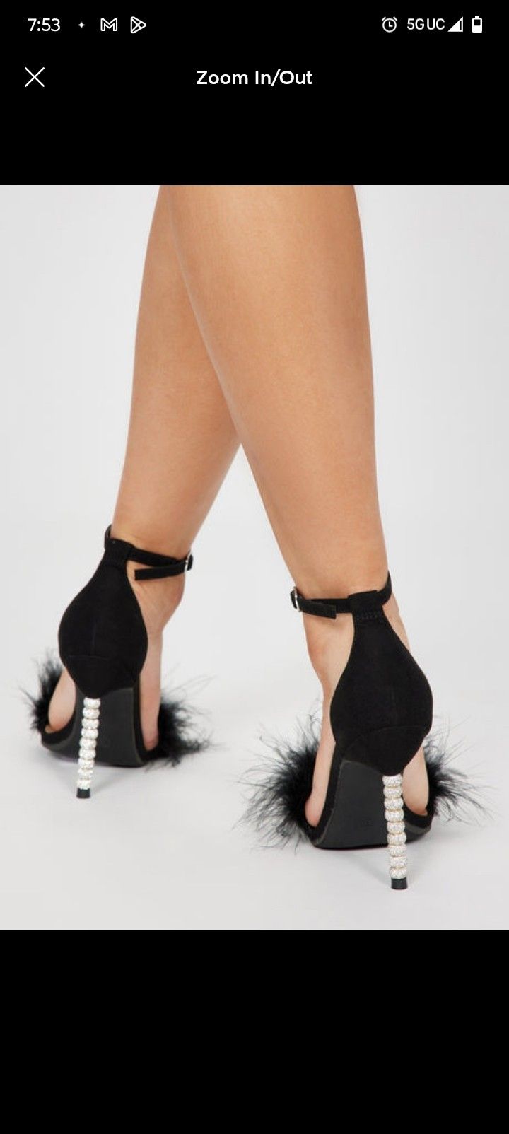 FASHION NOVA FLUFFY HEELS SIZE 7