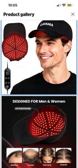 Brand New! Red Light Therapy for Hair, 540-Emitter Cap for Men & Women Adapter or Compatible Power Bank Support, 660nm Red Light, Broad Scalp Coverage