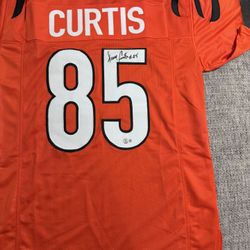 Isaac Curtis Signed Autograph Custom Jersey - Beckett Coa - Cincinnati Bengals