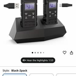 New in box KETELESE T3G IP67 Waterproof Walkie Talkies Heavy Duty 2 Way Radios with Earpiece, Three Charging Options, GMRS Radio, USB, NOAA, VOX(2 Pac
