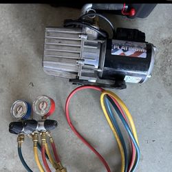 Vacuum Pump With Gauges 