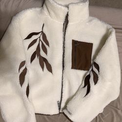 Taylor Swift Life is a Willow Zip Up Sherpa Fleece Jacket Large