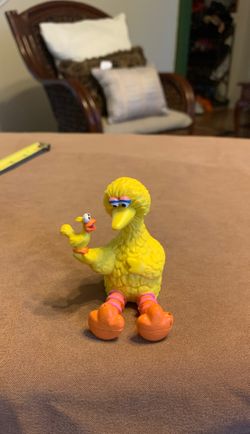 vtg Sesame Street Big Bird / Little Bird PVC Figure by Applause 2½ inch