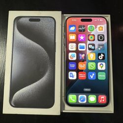 iPhone 15 PRO Max 256GB AT&T and Cricket  96% Battery Health 