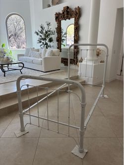 Antique Cast-Iron Twin Bed