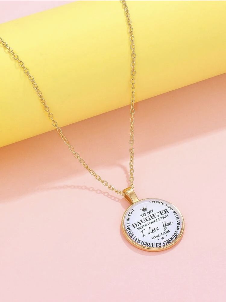 Girl Round Charm Necklace