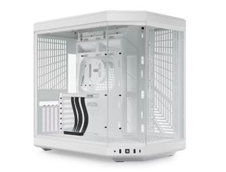 New HYTE Y70 Dual Chamber Tempered Glass ATX Mid-Tower Computer Case - Snow White
